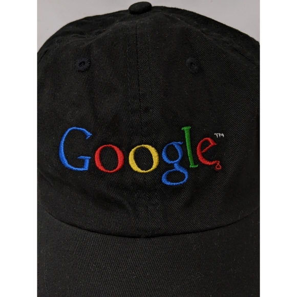 Google Logo Black Cap One Size 100% Cotton One Size Fits Most - Picture 3 of 6